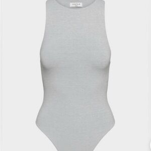 Babaton Contour High Neck Sleeveless Bodysuit - Heathered Grey, Women’s XL